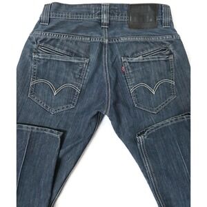 Levis 514 Jeans Mens 29x30 Blue Medium Slim Straight Zipper Back Pocket Denim